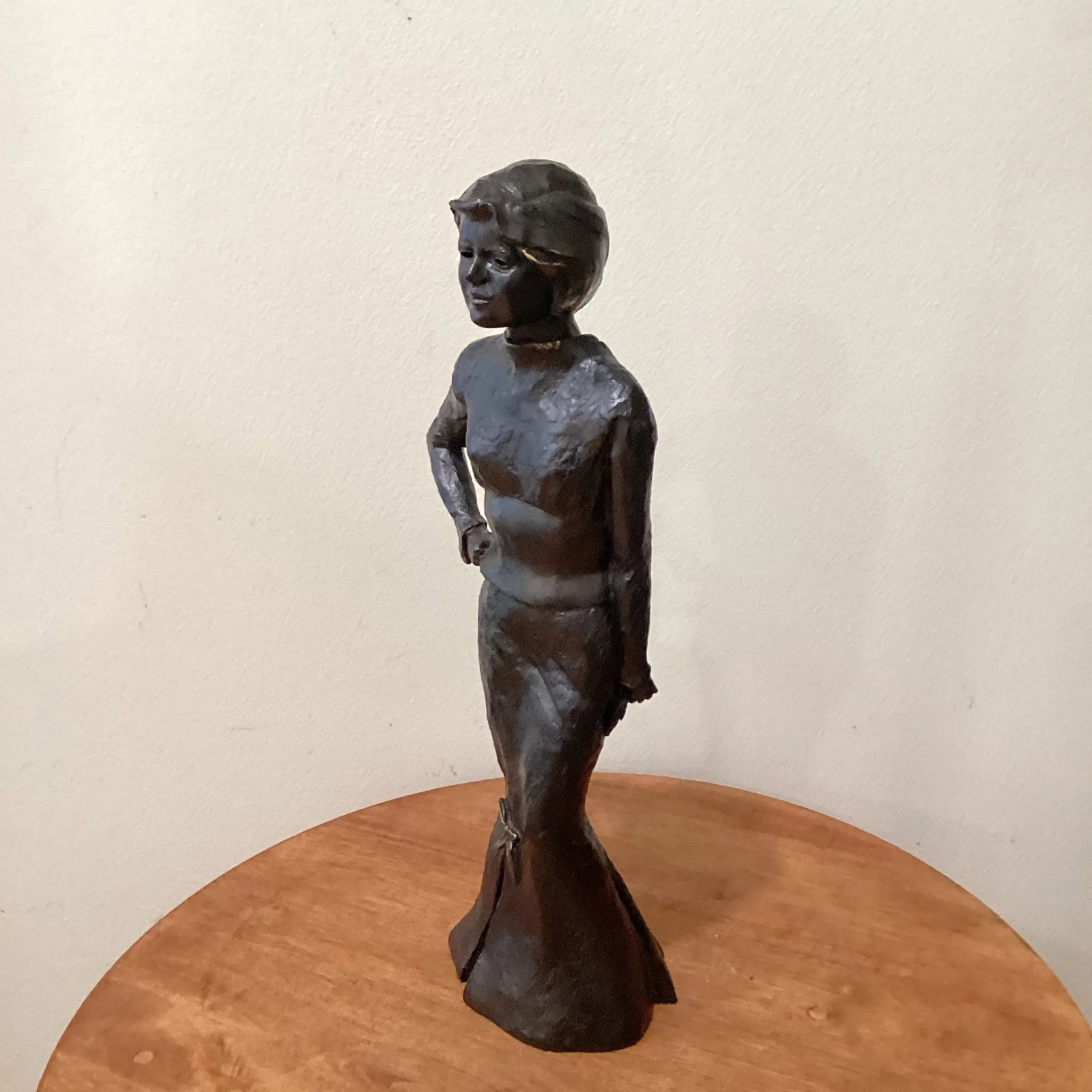 Late 20th Century Metal Art Fashionable Women Sculpture " the Parisian Lady " by Nancy Tapp Circa 19 - 3