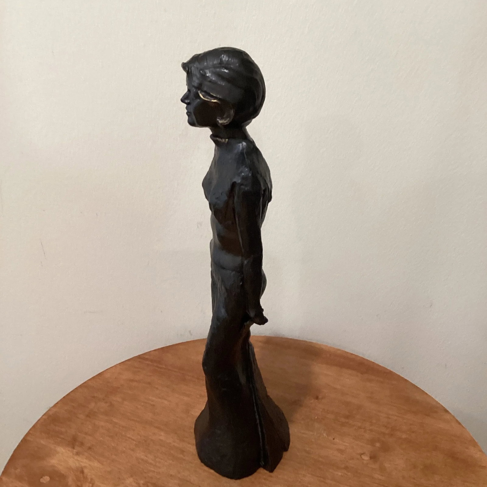 Late 20th Century Metal Art Fashionable Women Sculpture " the Parisian Lady " by Nancy Tapp Circa 19 - 4