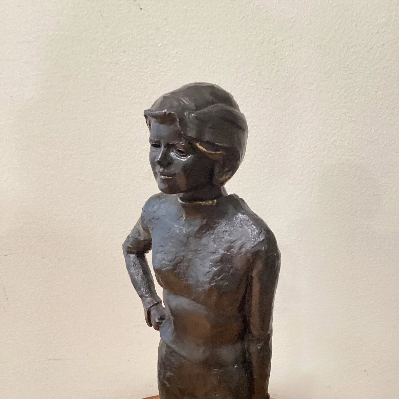 Late 20th Century Metal Art Fashionable Women Sculpture " the Parisian Lady " by Nancy Tapp Circa 19 - 5