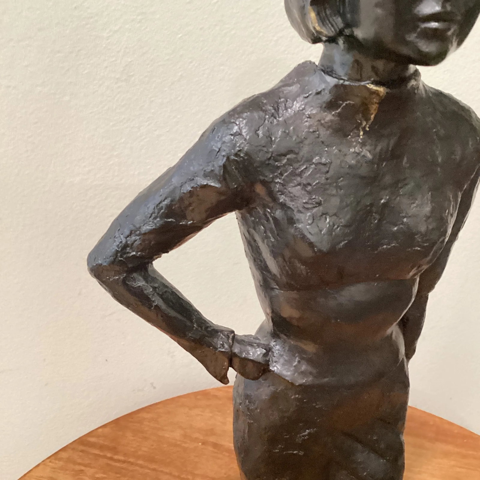 Late 20th Century Metal Art Fashionable Women Sculpture " the Parisian Lady " by Nancy Tapp Circa 19 - 6