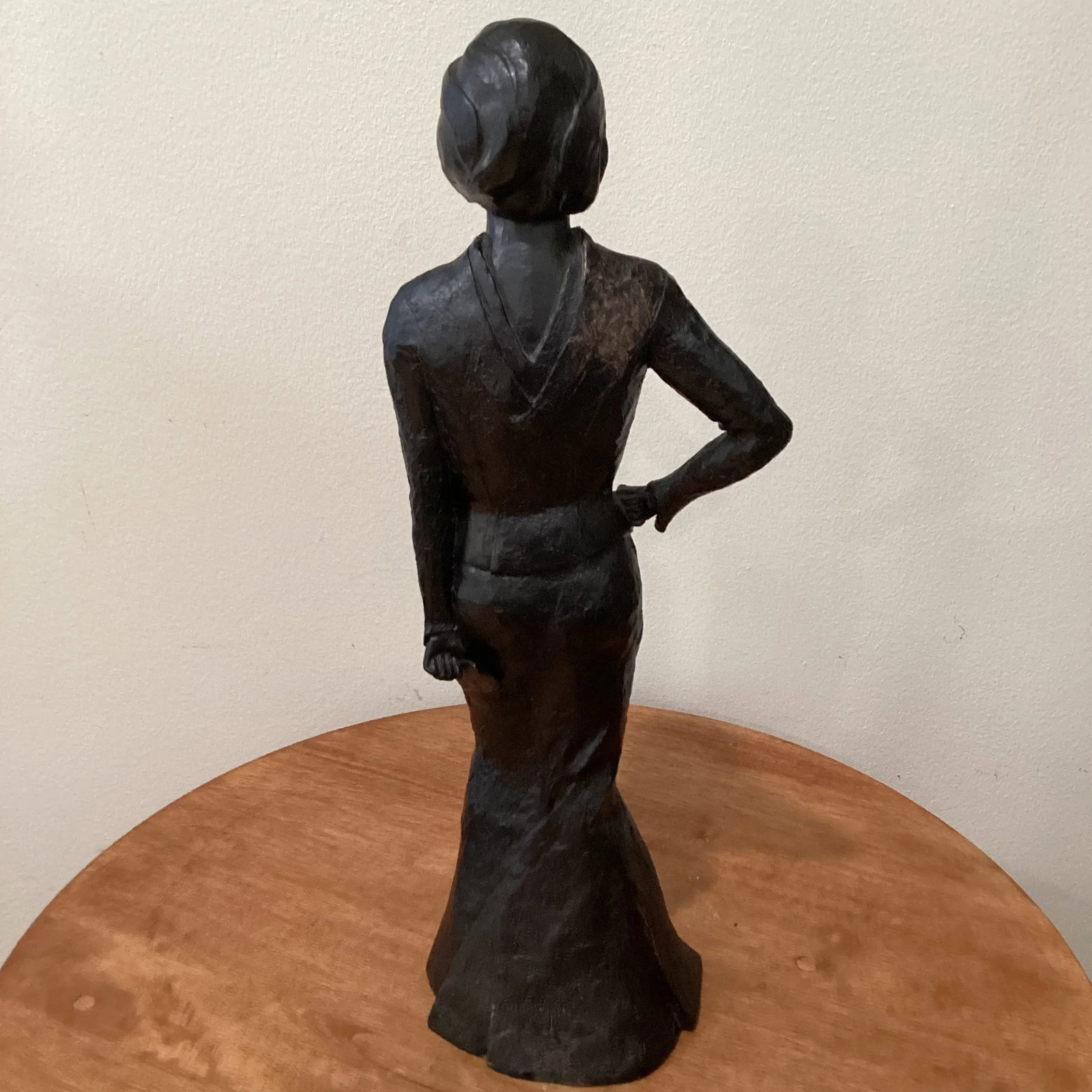 Late 20th Century Metal Art Fashionable Women Sculpture " the Parisian Lady " by Nancy Tapp Circa 19 - 8