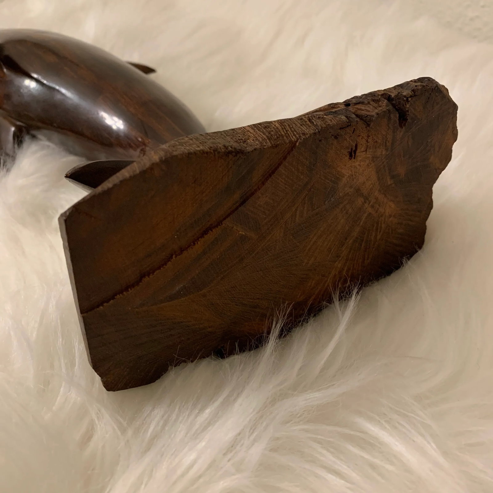 1970s Vintage Ironwood Dolphin Sculpture - 3