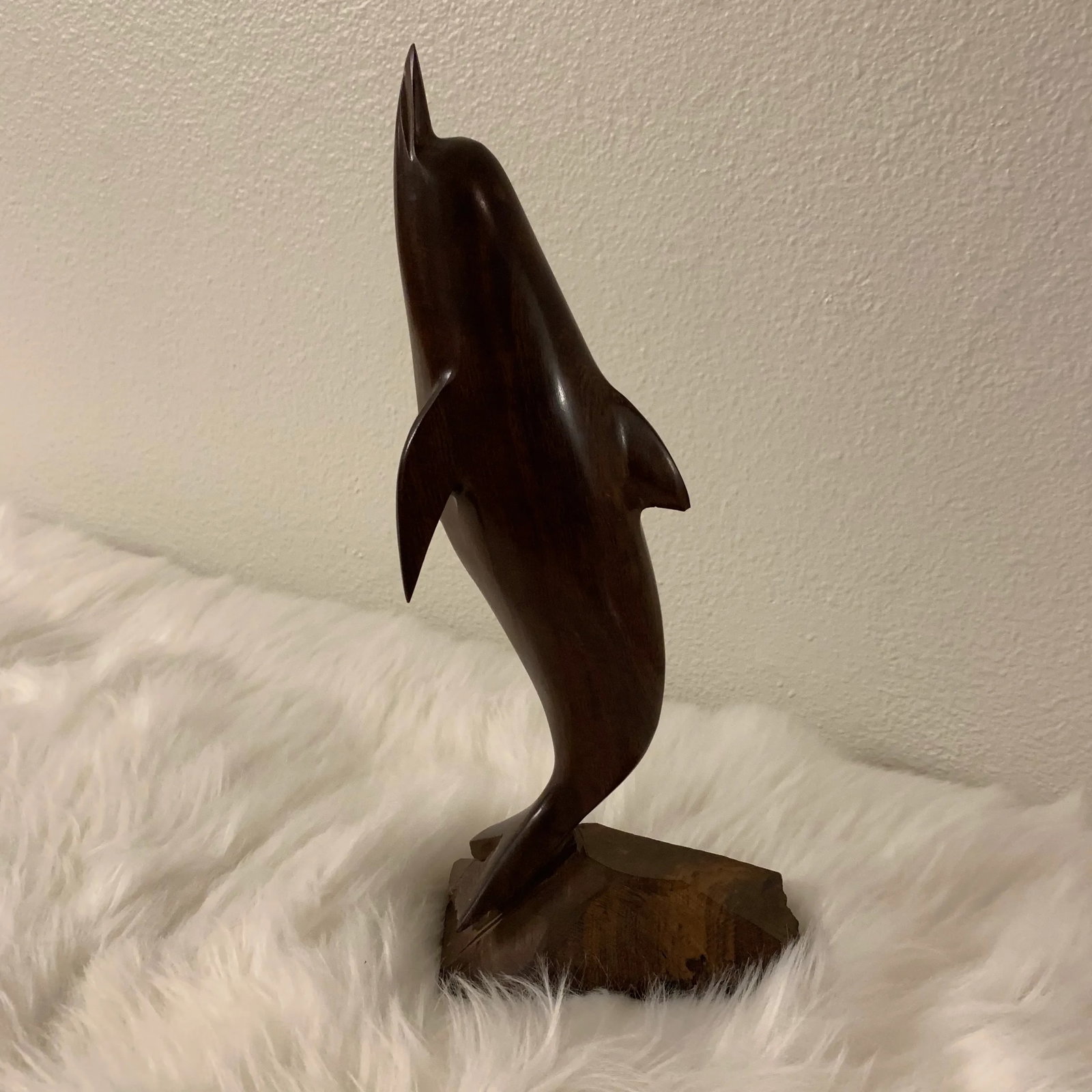 1970s Vintage Ironwood Dolphin Sculpture - 9