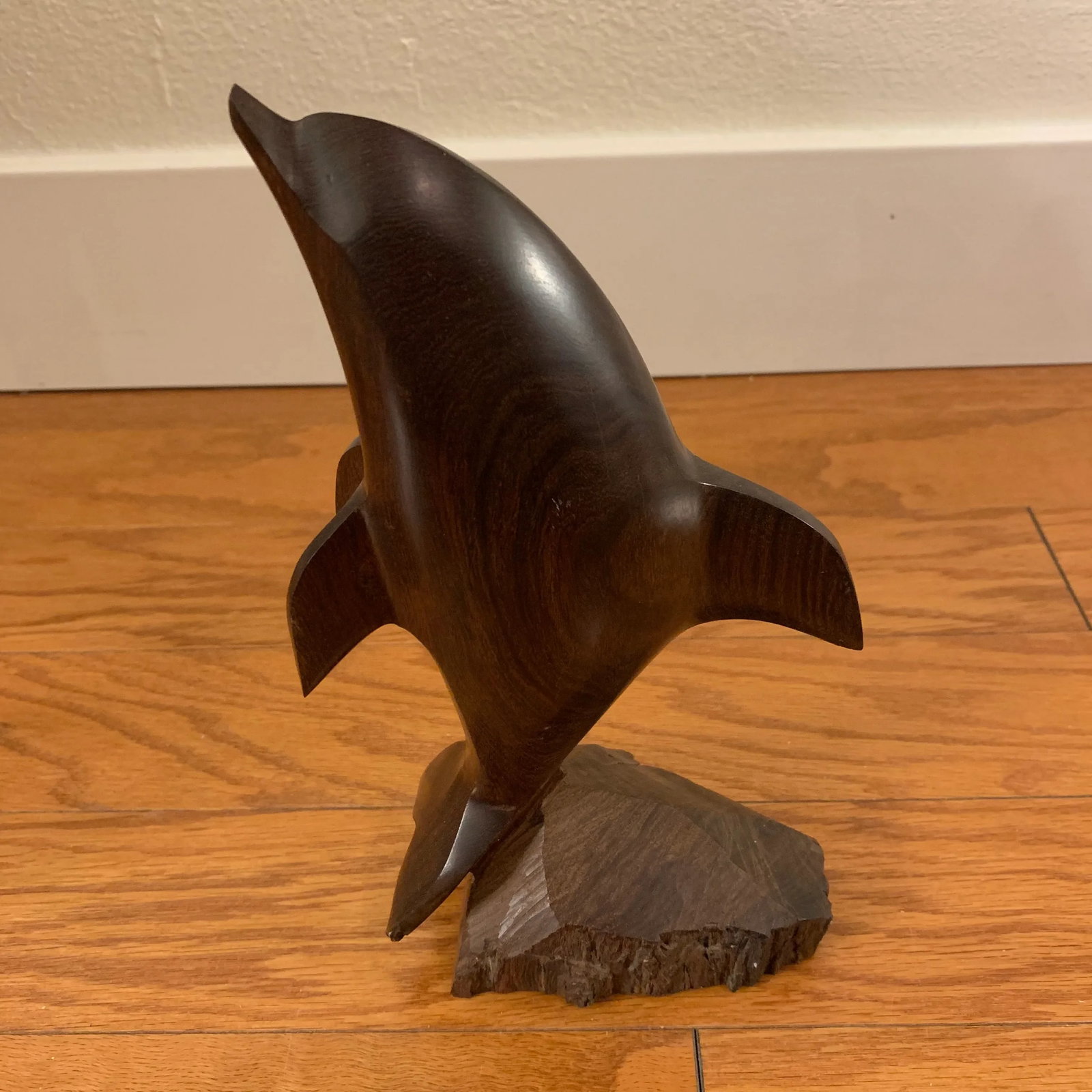 Vintage Ironwood Sculpture of a Dolphin - 3