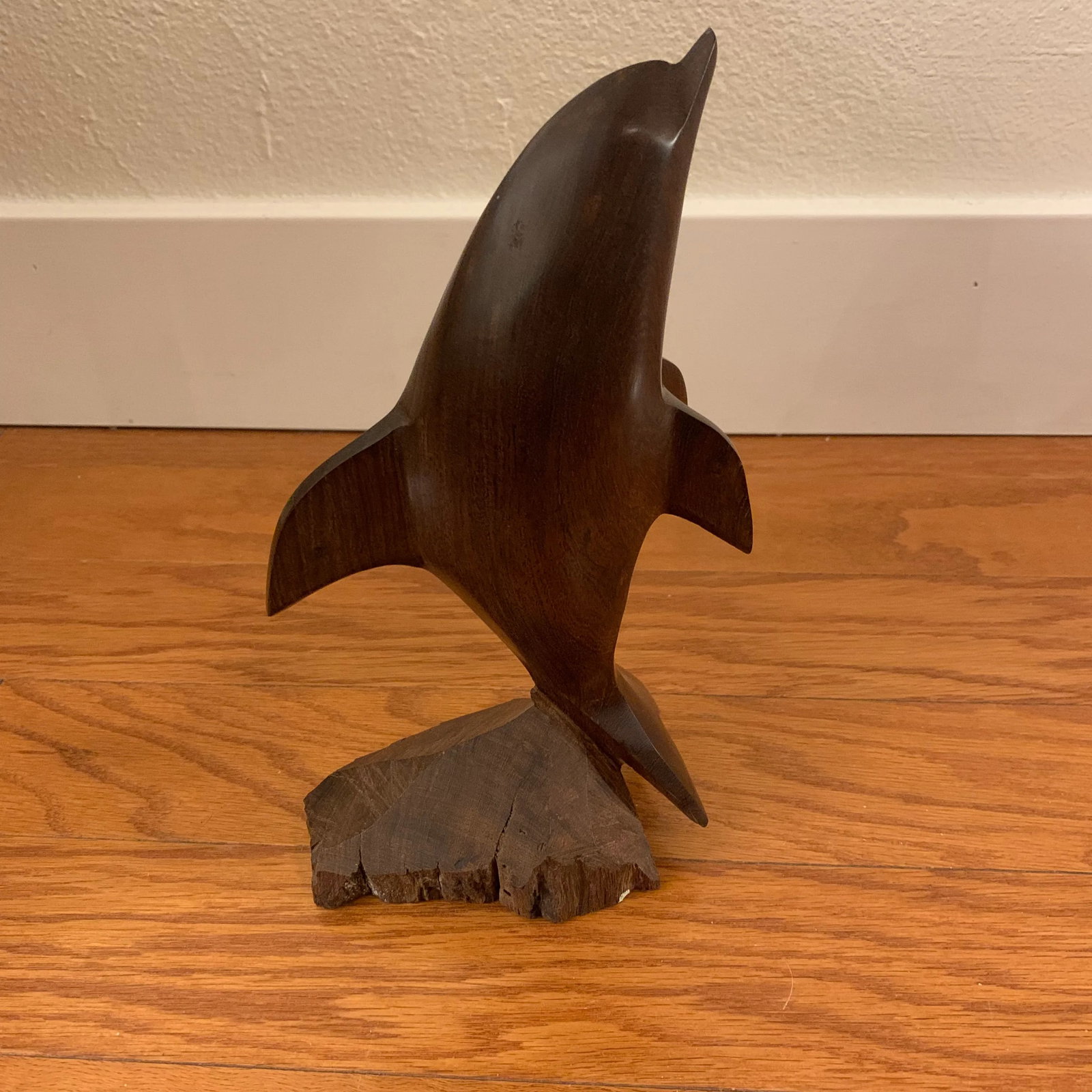 Vintage Ironwood Sculpture of a Dolphin - 9