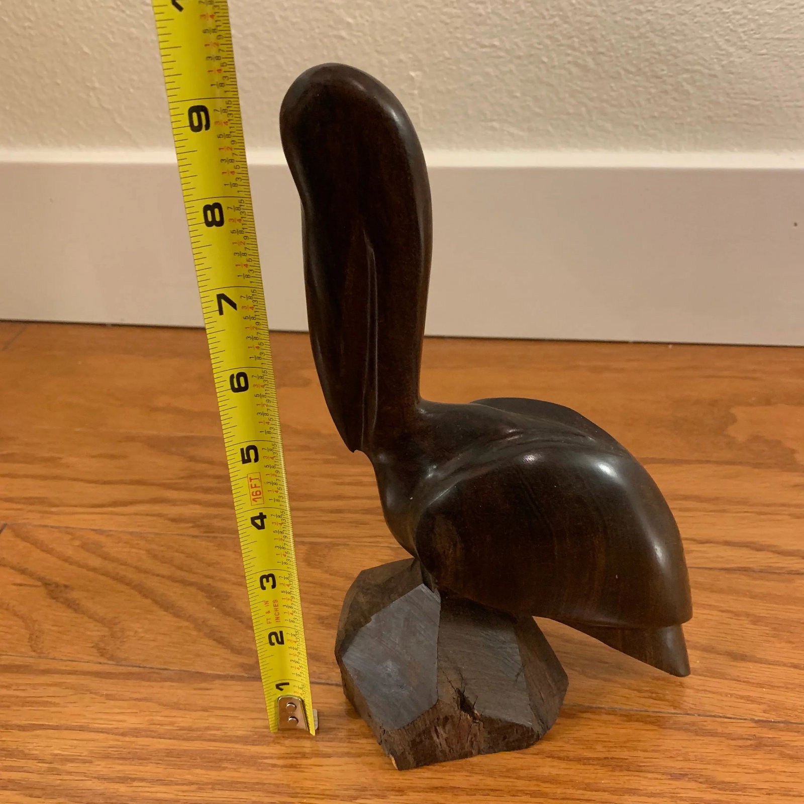 Vintage Ironwood Sculpture of a Crane - 2