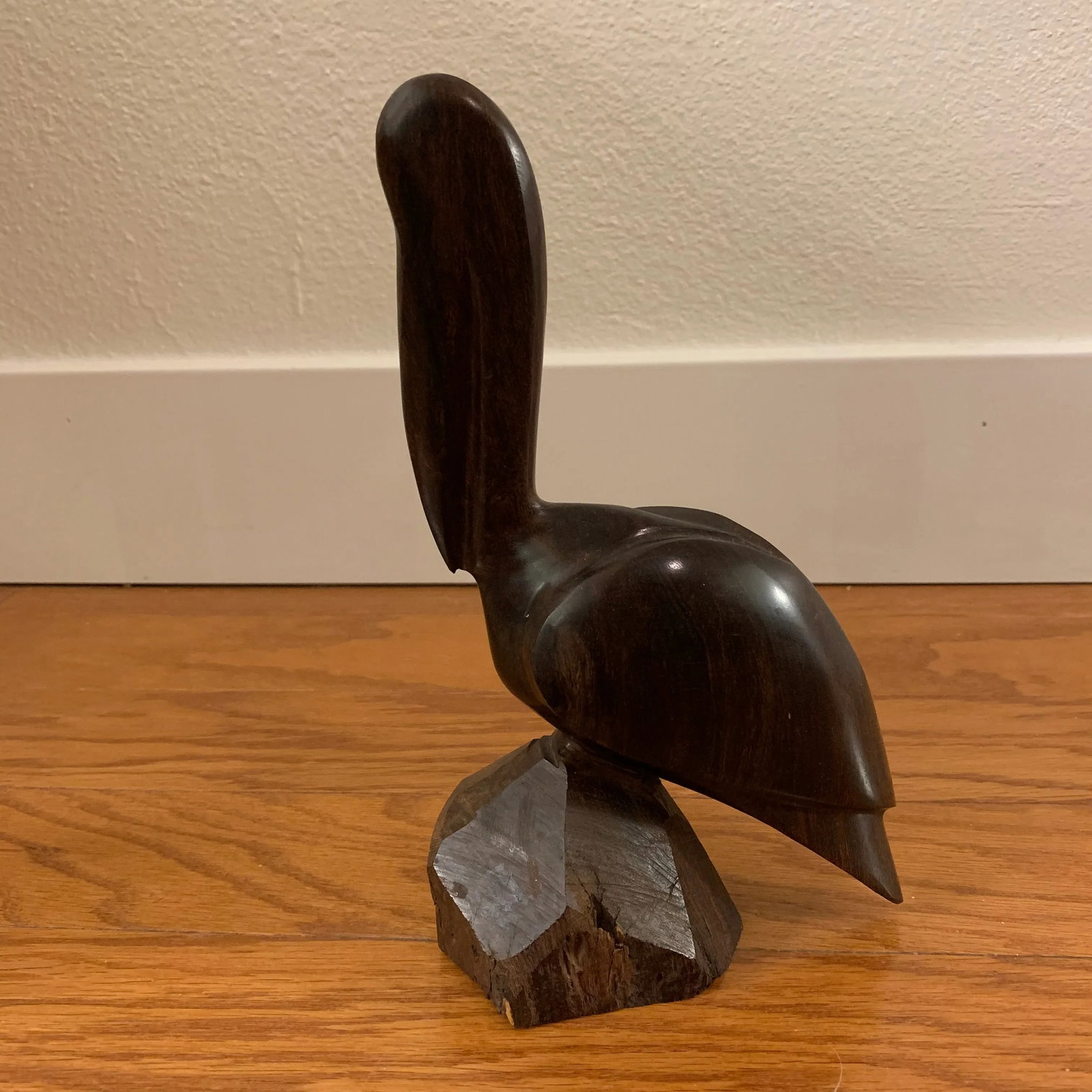 Vintage Ironwood Sculpture of a Crane - 3