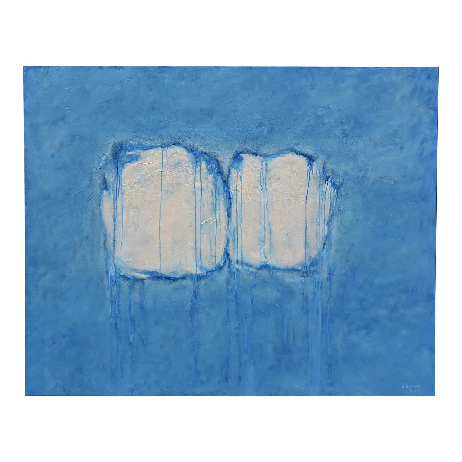 Better Together, by Stephen Remick. Large Contemporary Acrylic Abstract Painting.: Stealing the title from a Jack Johnson song. I've been painting these shapes for years. I'm not quite sure why they always show up but learned early on not to fight it - let the painting go where it w