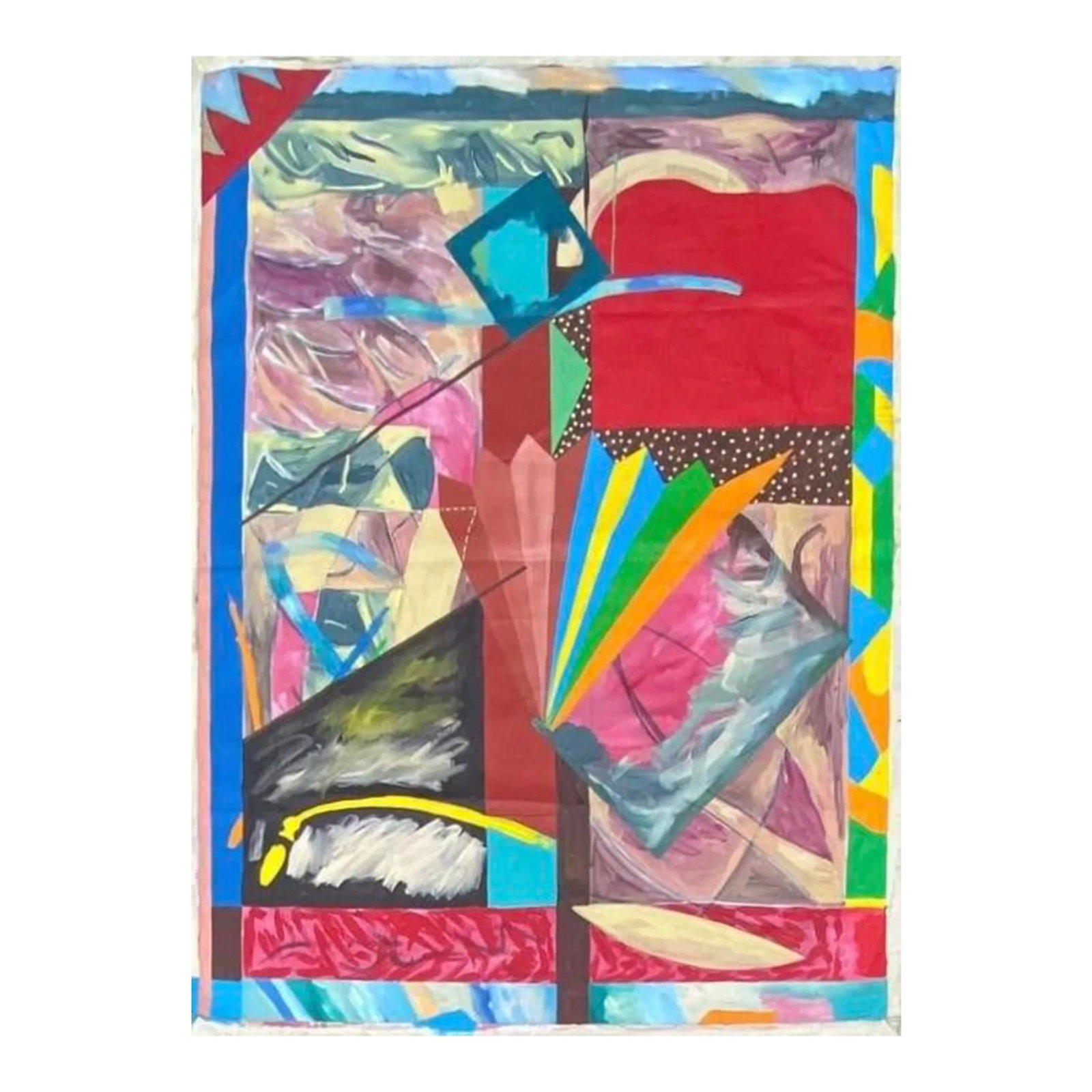 83"h Monumental XL Original Painting by Listed Artist Ronald D. Moody (Ron Moody): Ronald D. "Ron" Moody studied under noted artist, Roger Winter at Southern Methodist University (SMU), receiving his BFA in 1973. Two years later, he received his MA from the University of Iowa, and