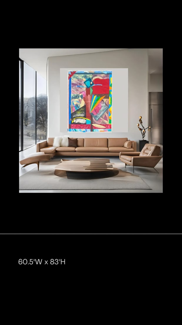 83"h Monumental XL Original Painting by Listed Artist Ronald D. Moody (Ron Moody) - 3