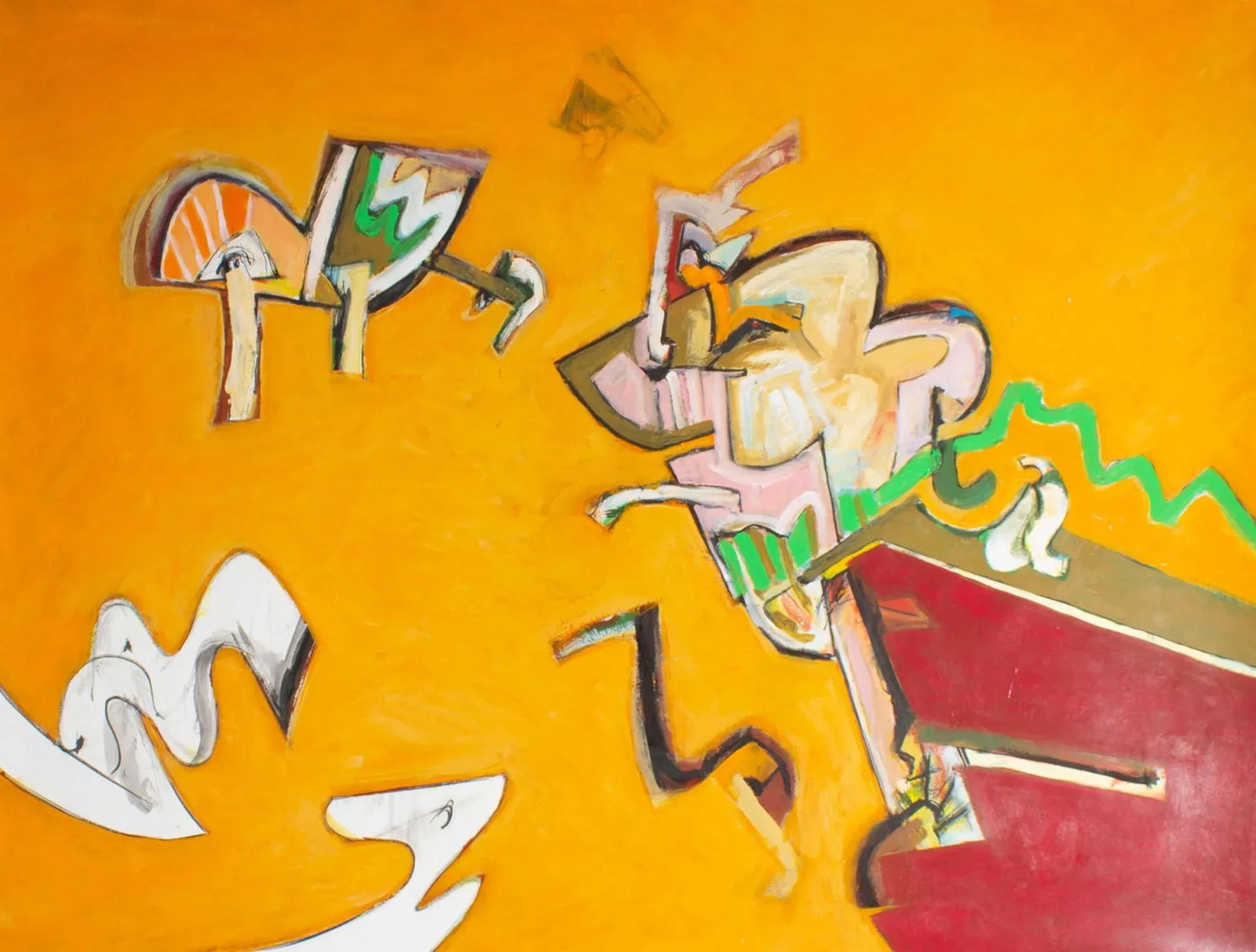 Abstract Acrylic on Paper Painting by James L. Bruch - 2