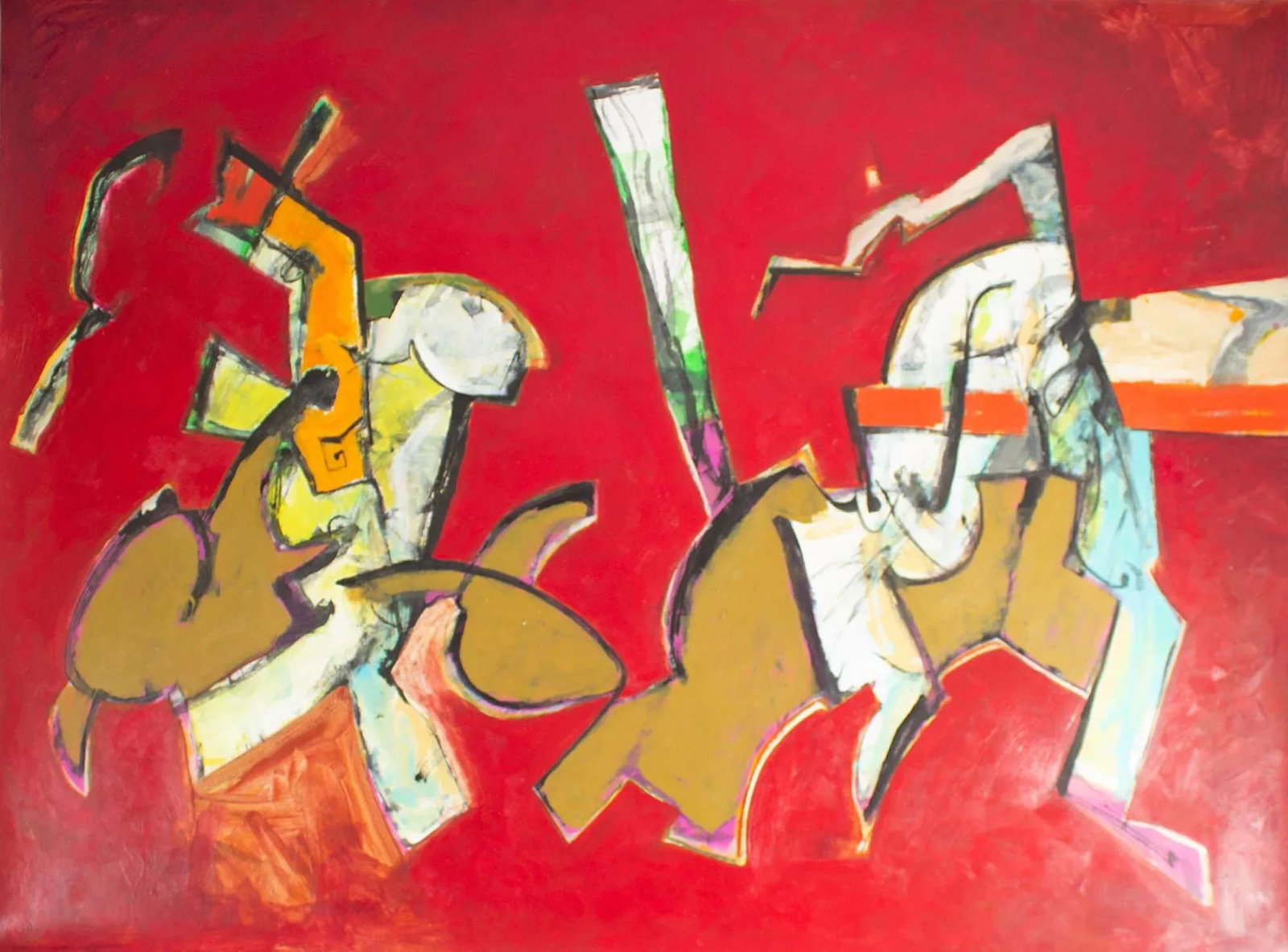 Abstract Acrylic Painting on Paper by James L. Bruch - 2
