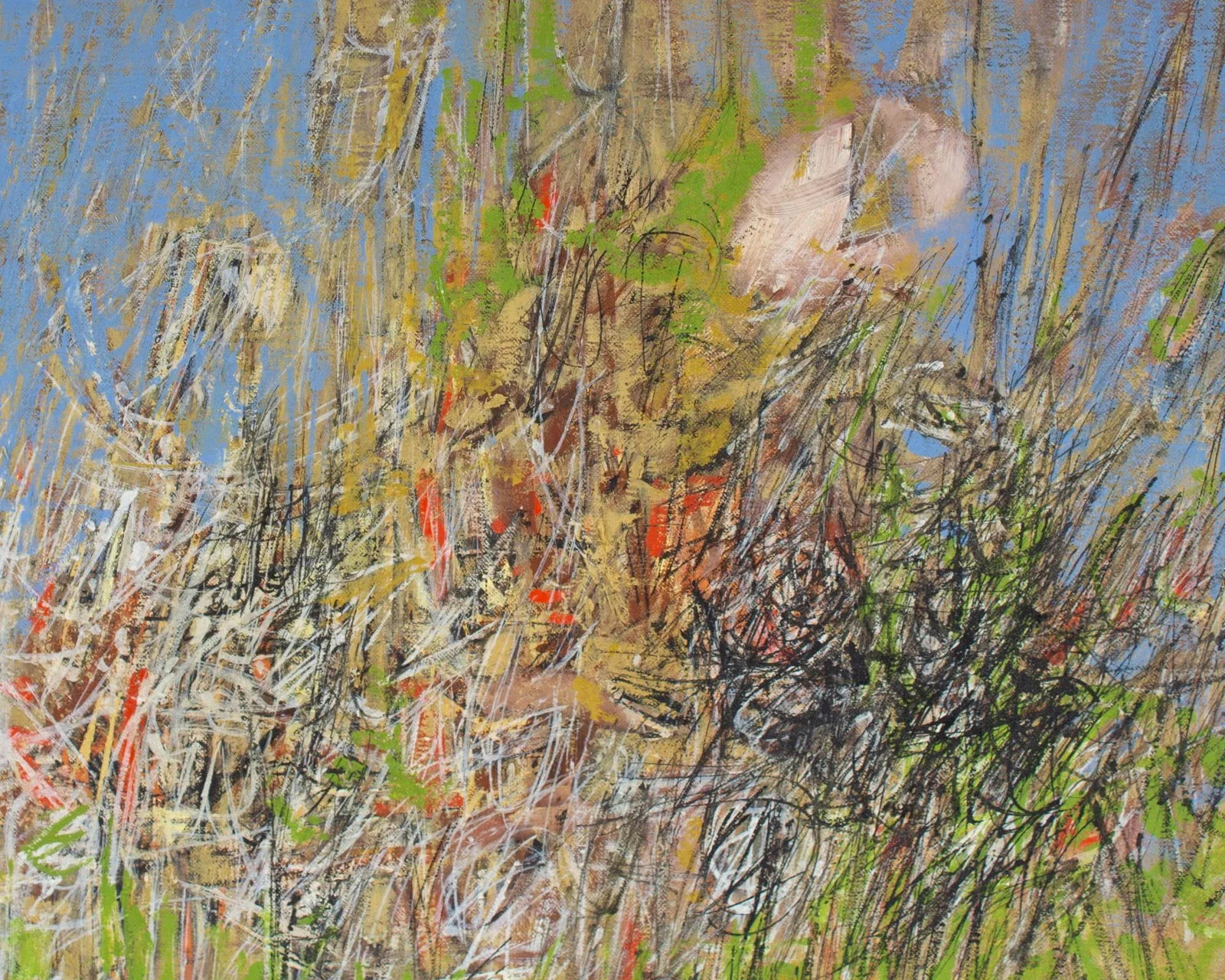1960 "Encounter" Abstract Oil on Canvas Painting by Stephen Magada - 2