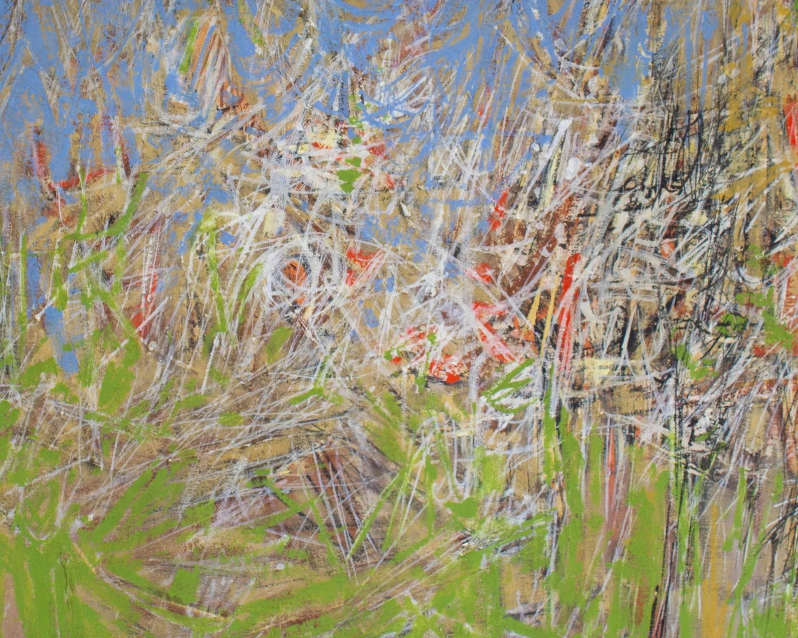 1960 "Encounter" Abstract Oil on Canvas Painting by Stephen Magada - 4
