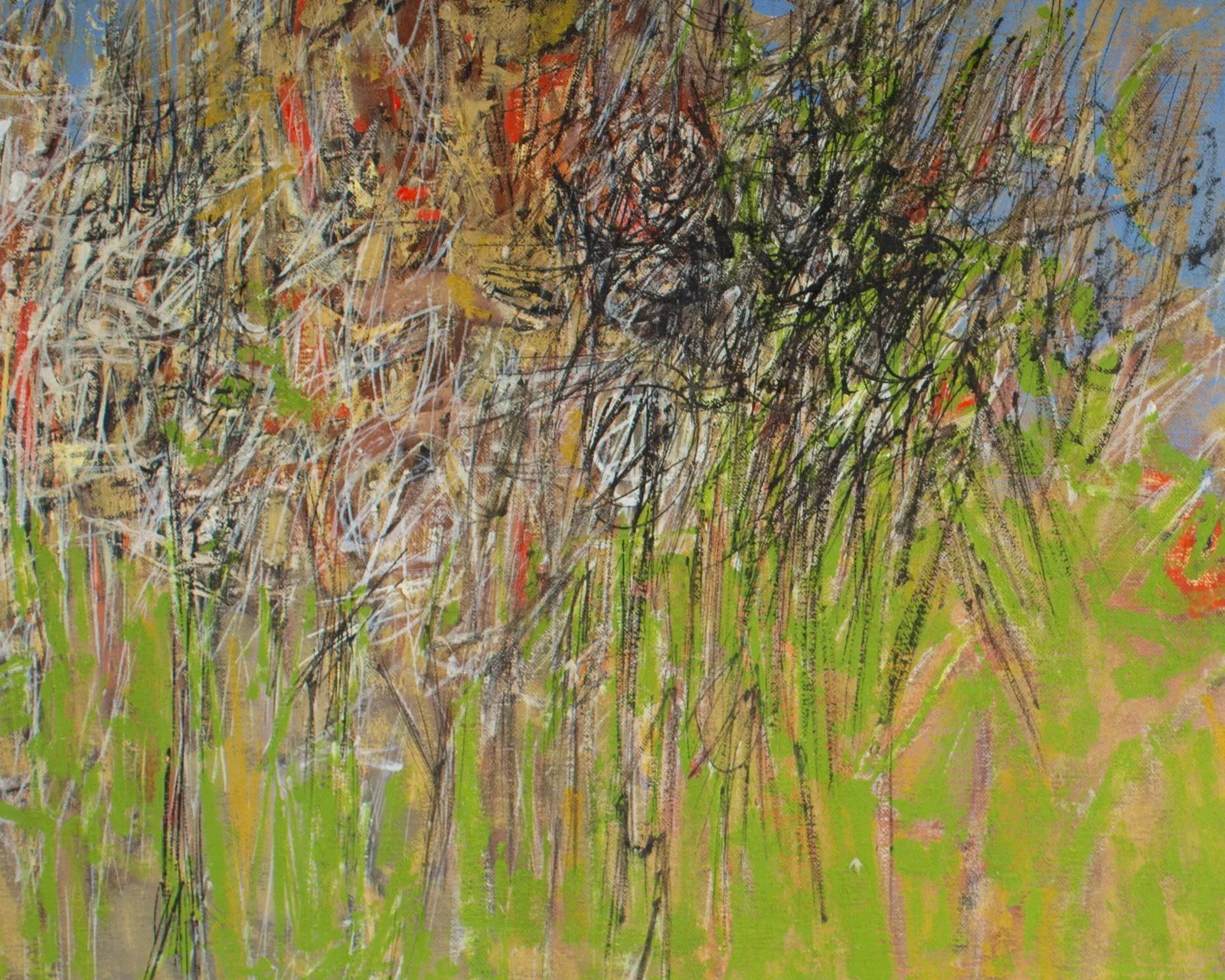 1960 "Encounter" Abstract Oil on Canvas Painting by Stephen Magada - 5