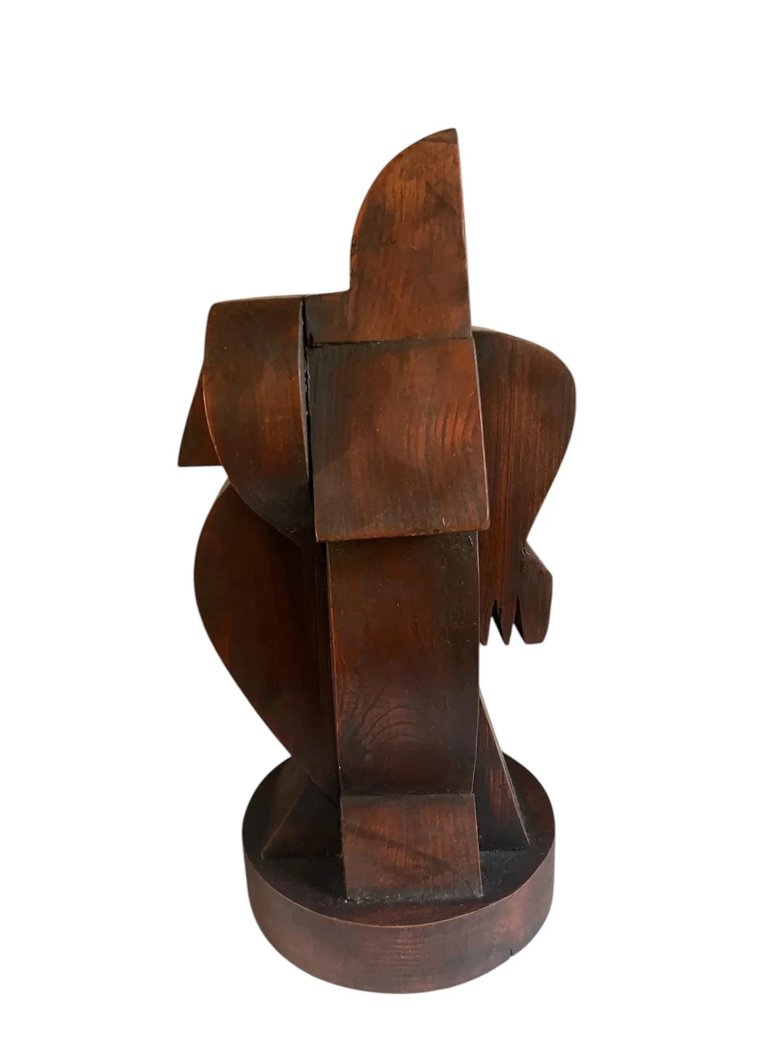 Mid 20th Century Vintage Atelier Boulogne Art Deco Wood Female Sculpture - 2