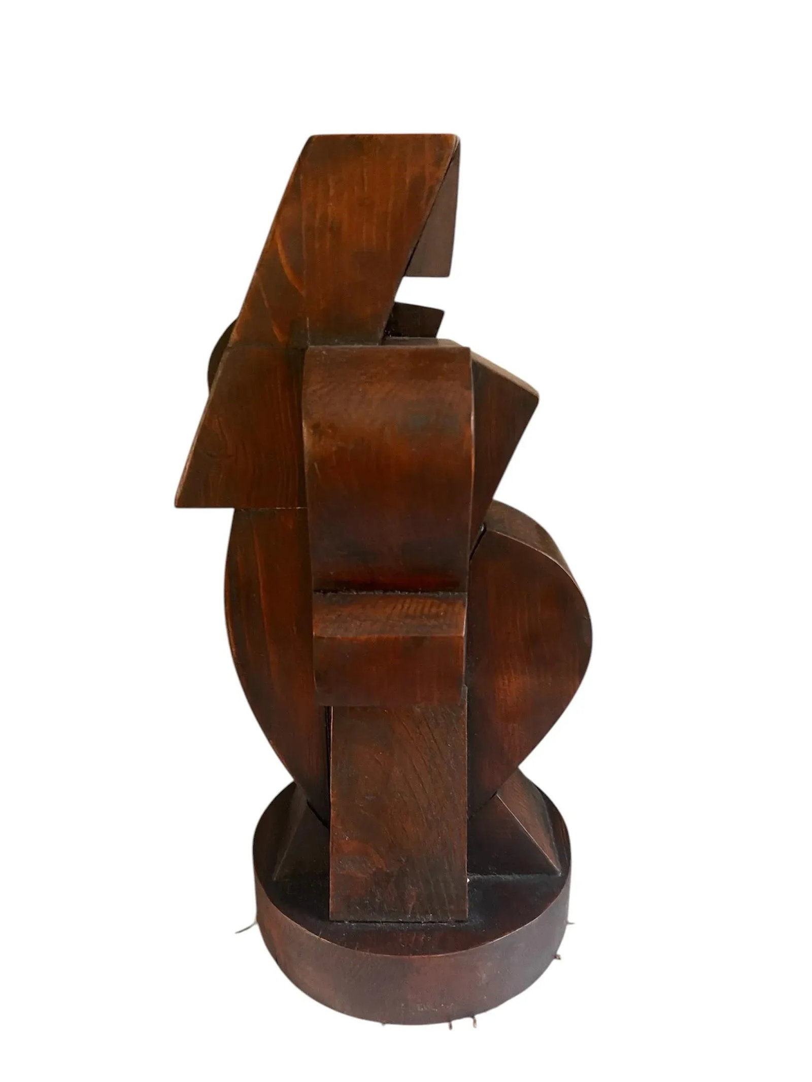 Mid 20th Century Vintage Atelier Boulogne Art Deco Wood Female Sculpture - 3