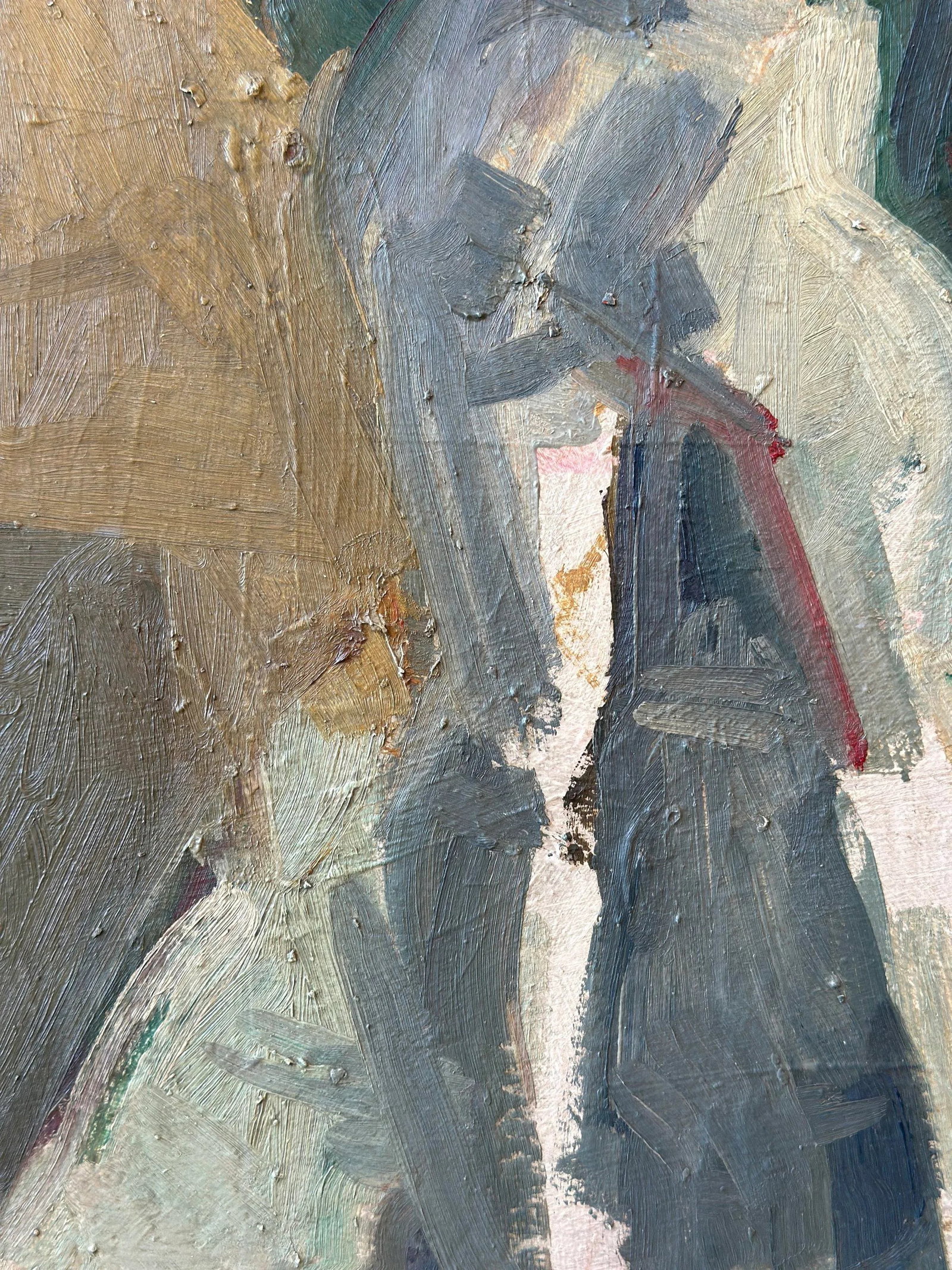 Vintage Large-Scale Still Life Painting on Canvas With Nude Sculpture, Circa 1960s - 10