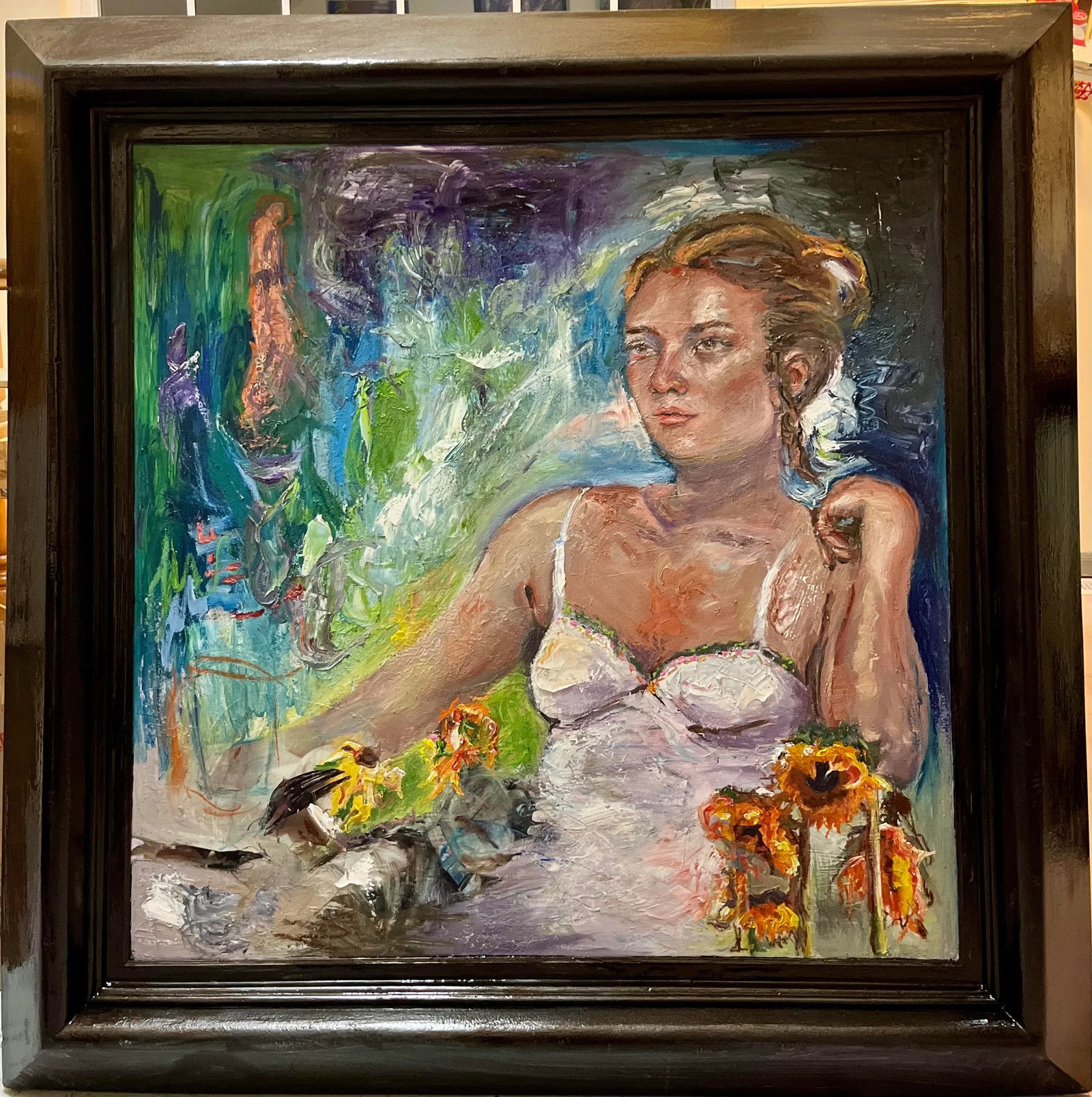 "Missing You", Large Art, Original Oil Paintings by Van Ness - 3