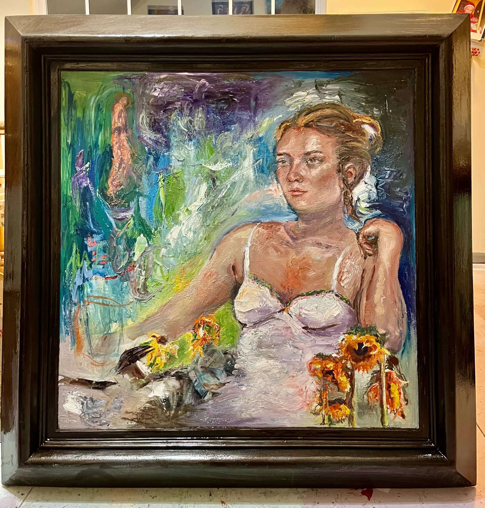 "Missing You", Large Art, Original Oil Paintings by Van Ness - 5