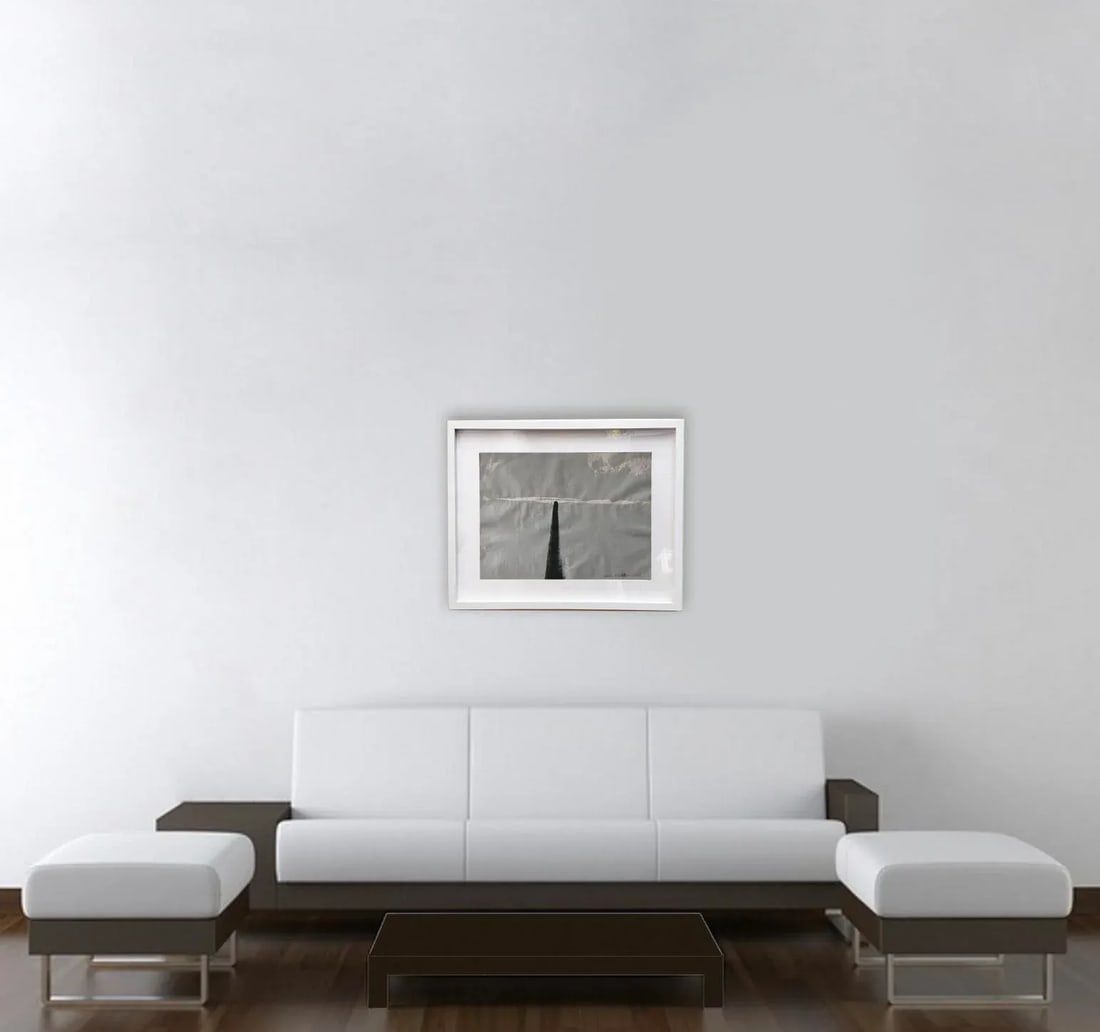 Largo.V Abstract Painting on Japanese Paper, Framed - 5