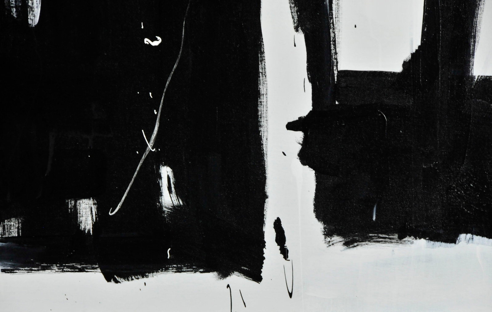Robbie Kemper "Black Geometric" Large Abstract Expressionist Acrylic Painting - 3