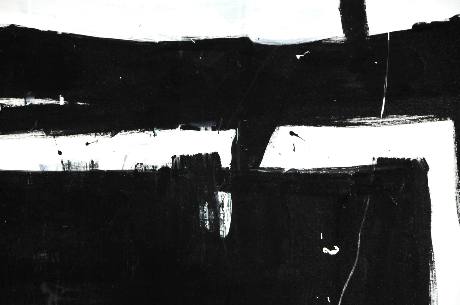 Robbie Kemper "Black Geometric" Large Abstract Expressionist Acrylic Painting - 4