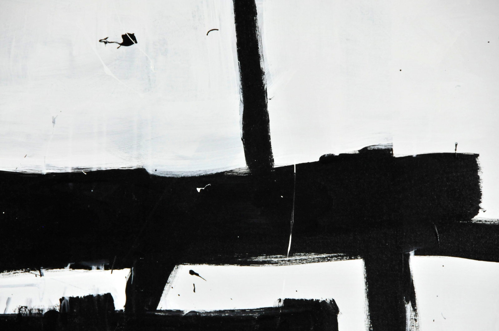 Robbie Kemper "Black Geometric" Large Abstract Expressionist Acrylic Painting - 5