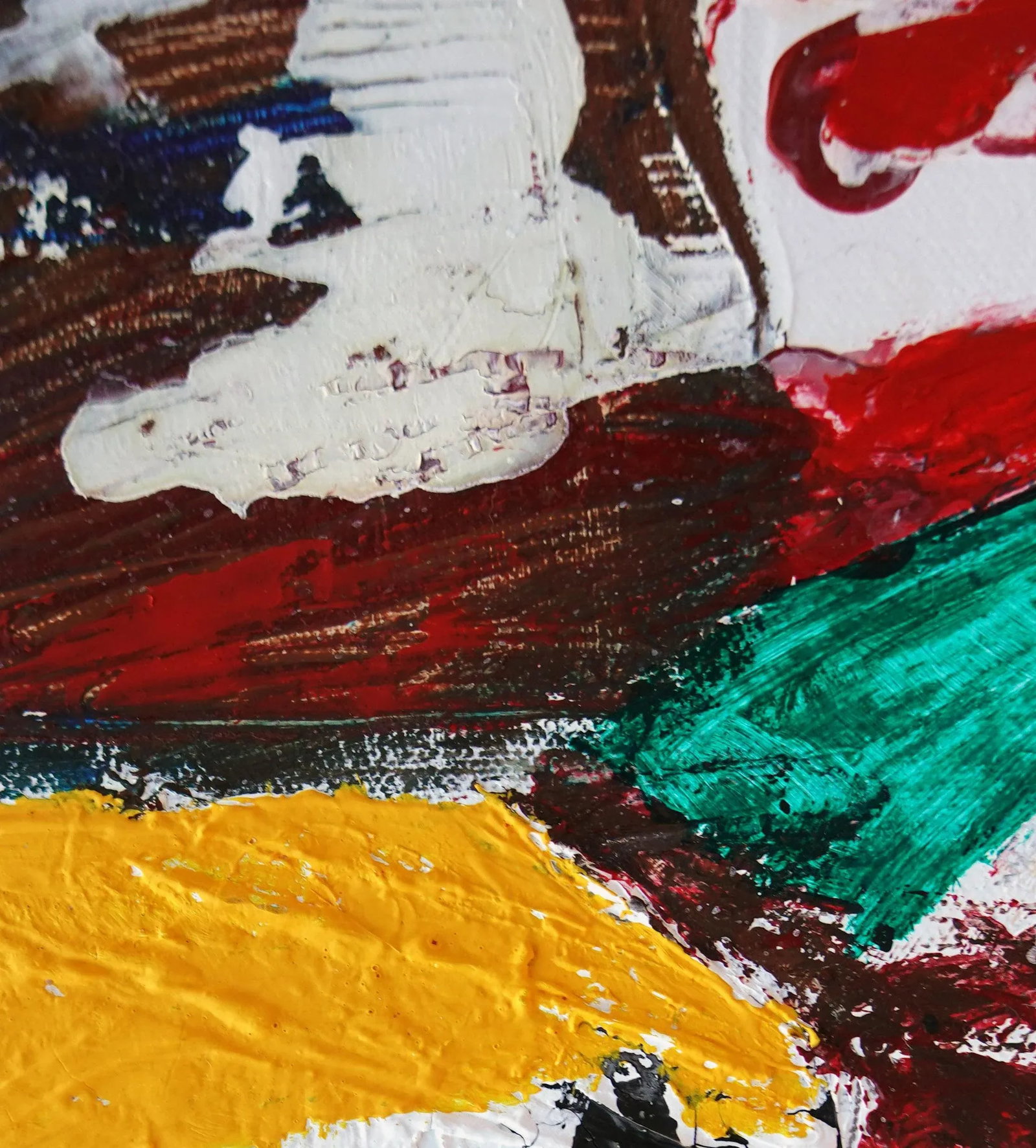 Matrix. XVII Framed Abstract Surreal Red & Yellow Painting - 3