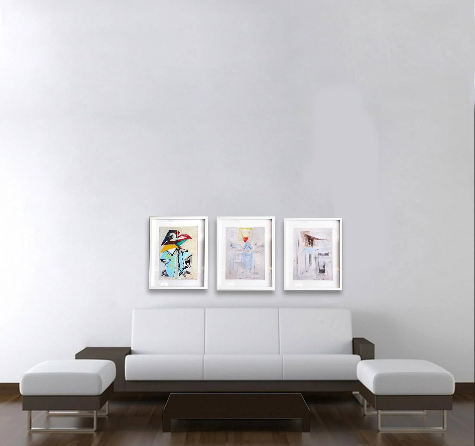 Matrix. XVII Framed Abstract Surreal Red & Yellow Painting - 5