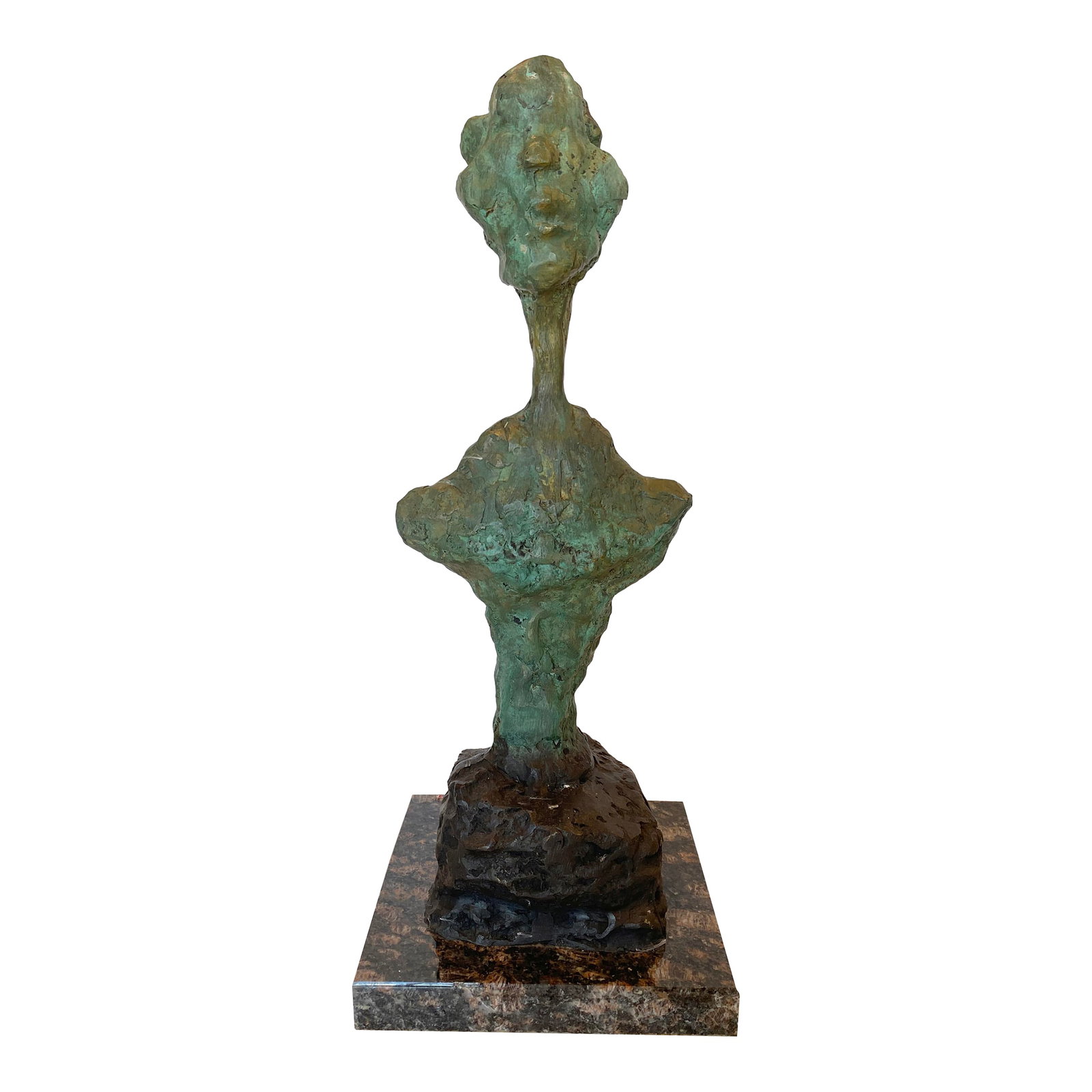 A Bronze Sculpture Styled After Giacometti: A bronze statue styled after Giacometti, a true work of art featuring an abstract figure that captures the essence of modernist design. We know it's hard it is hard to find one-of-a-kind pieces! Shop