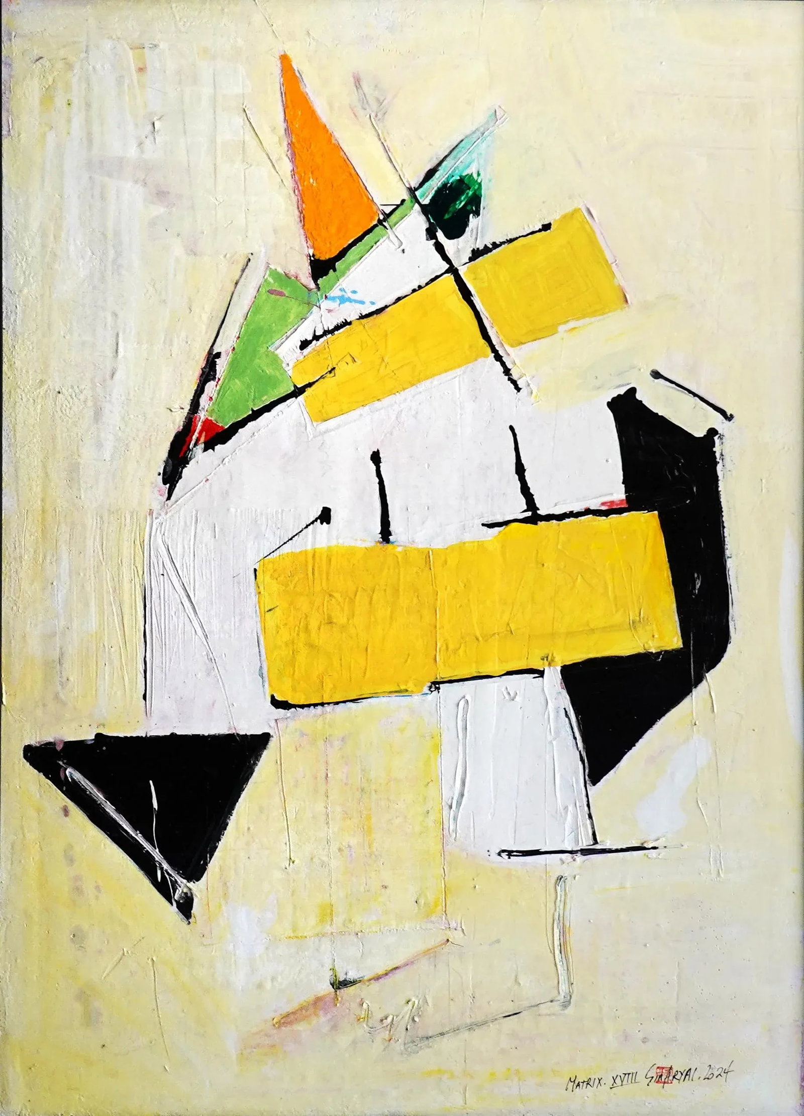 Matrix. XVIII Framed Surreal Abstract Figure Painting - 4