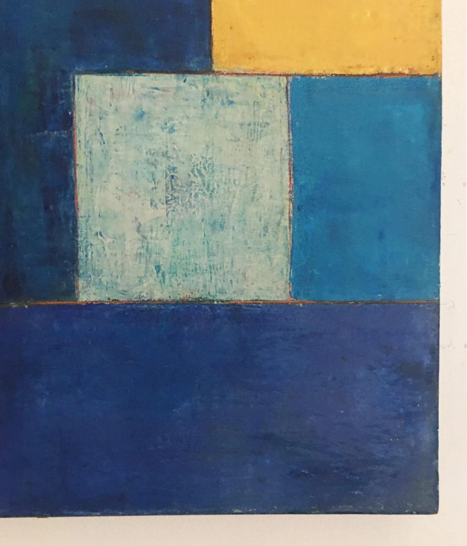 Abstract Geometric Oil Painting Primary Colors by Stephen Cimini - 3