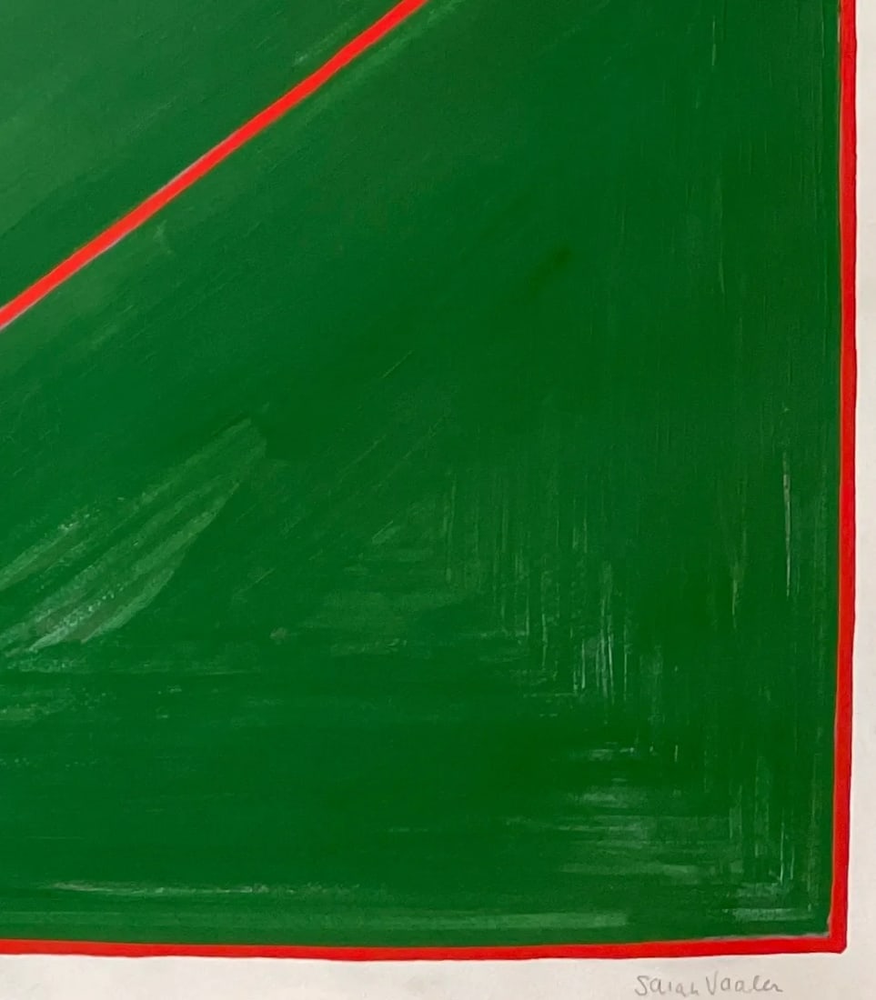 Red Triangle on Green - 5