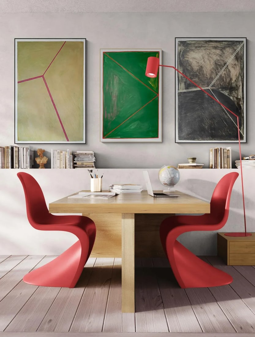 Red Triangle on Green - 7