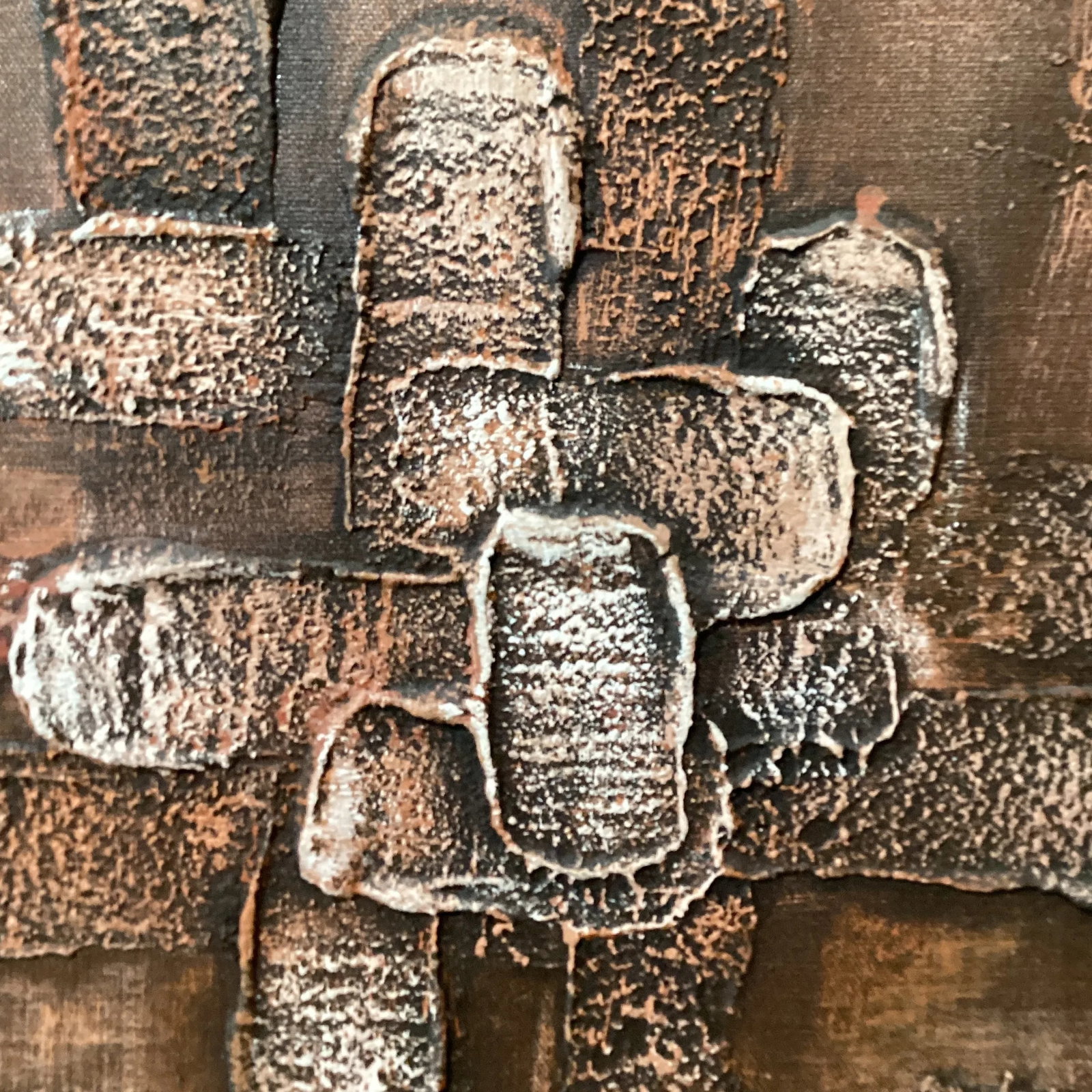 Mid 20th Century Abstract Painting on the Canvas by R. Wavra Framed - 10