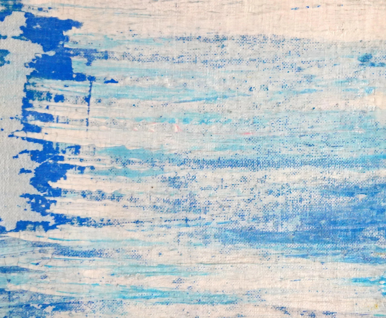 Skyline. XVI Surreal Abstract Blue/Yellow Oversize Canvas Painting - 4
