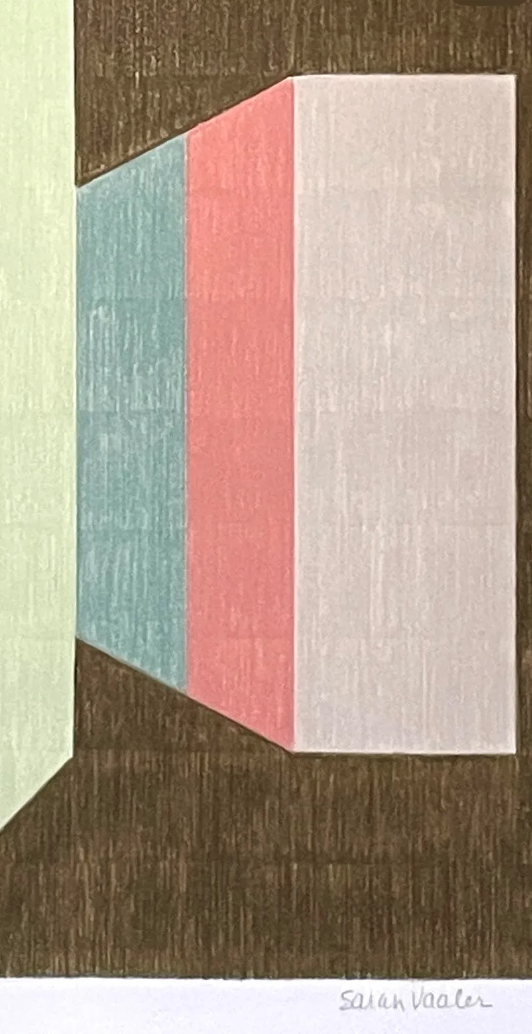 Geometric Color Pencil Drawing With Brown - 3