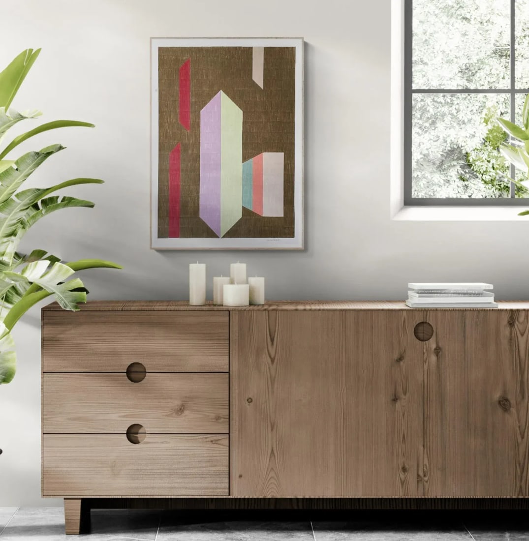 Geometric Color Pencil Drawing With Brown - 5