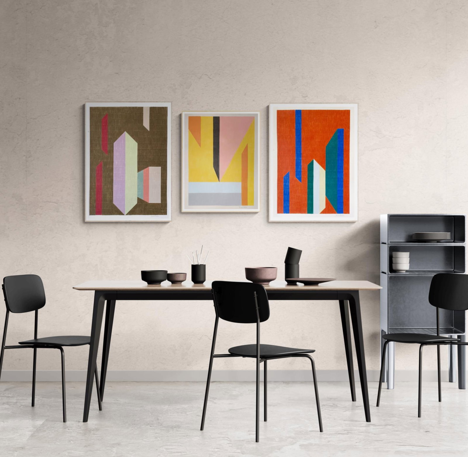 Geometric Color Pencil Drawing With Brown - 6