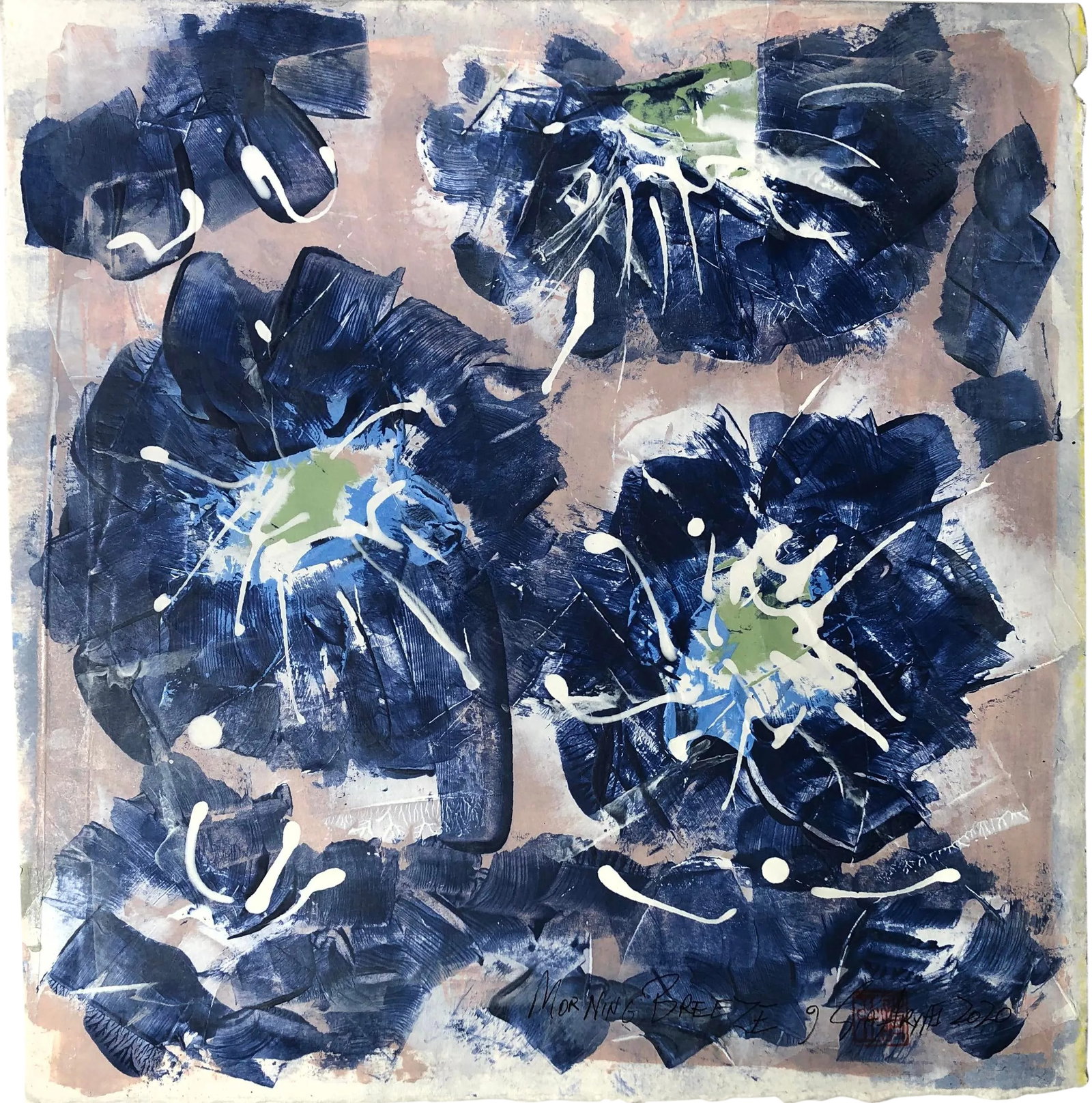 Morning Breeze 9 Painting: Botanical paintings alike capturing the allure of the subject through color, tone, and contrast and convey delicacy while keeping a distinctly contemporary feel. Great piece on its own or part of a ga