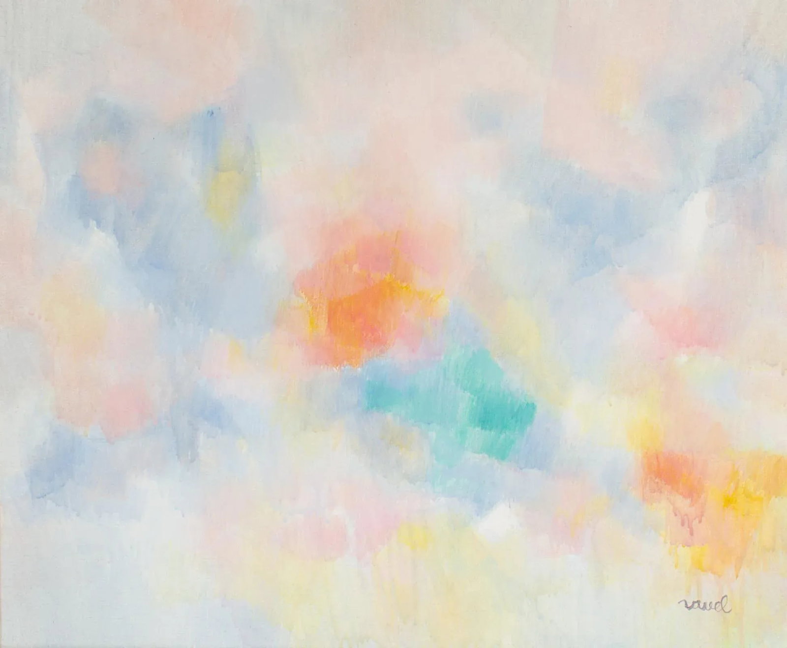 1969 "L'Espace Seul" Abstract Oil on Canvas Painting by Daniel Ravel - 2