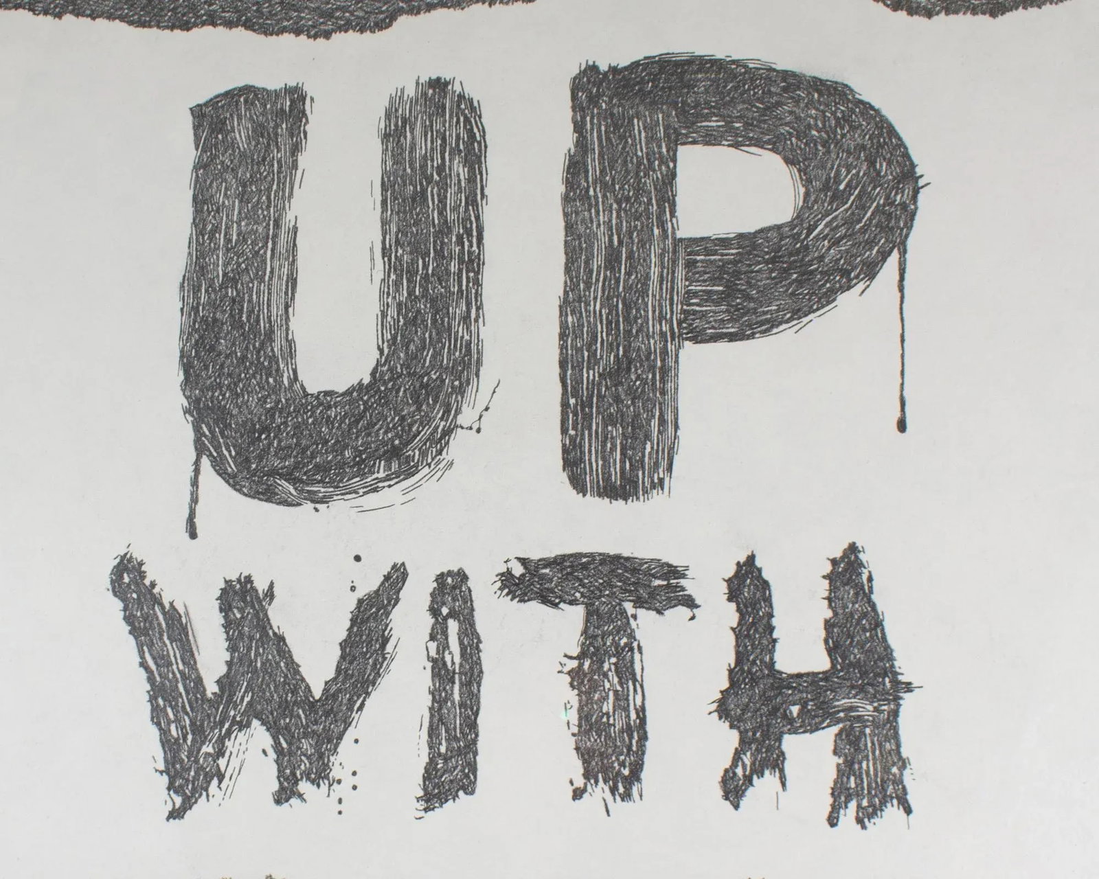 "Up With Nothing" Graphite Drawing by James Spencer Russell - 3