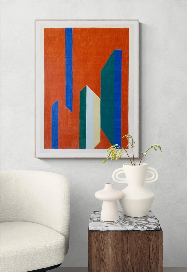 Geometric Color Pencil Design Drawing - 2
