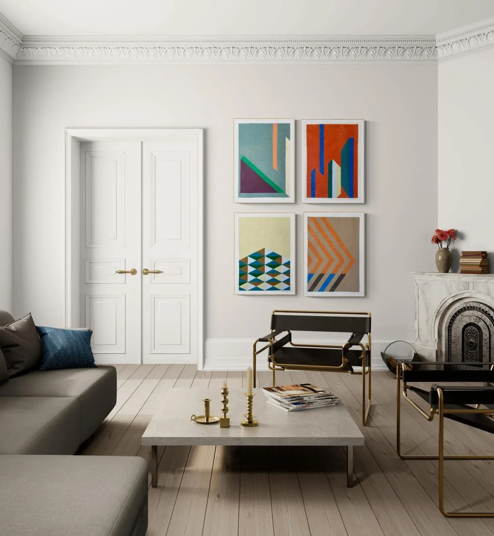 Geometric Color Pencil Design Drawing - 3