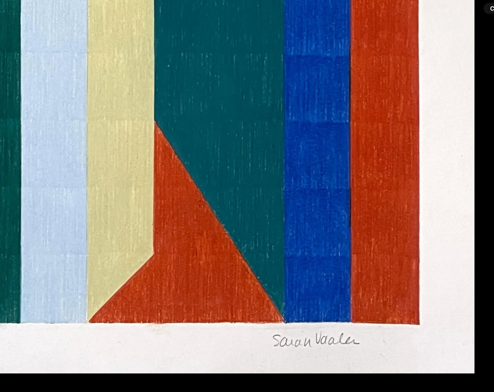 Geometric Color Pencil Design Drawing - 5