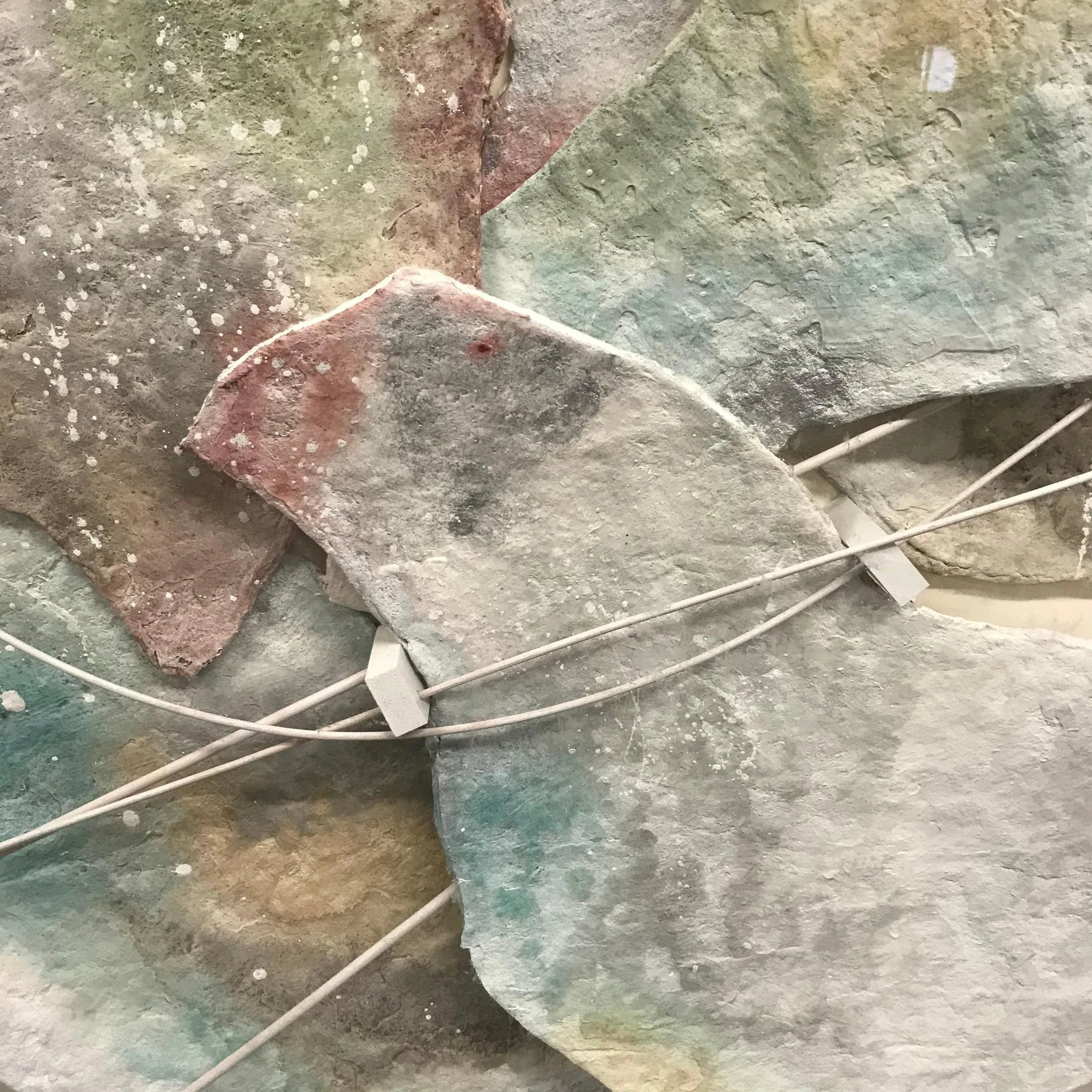 Watercolor Collage Construction in Lucite Shadowbox - 3