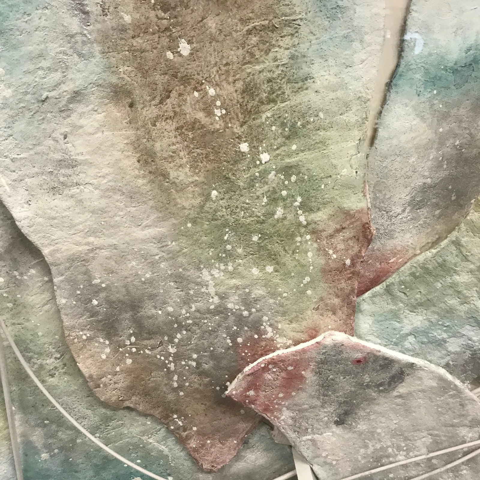 Watercolor Collage Construction in Lucite Shadowbox - 4