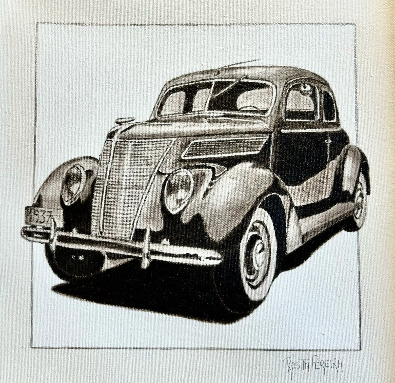 Ford Coupe 1937 - Oil on Canvas - 2