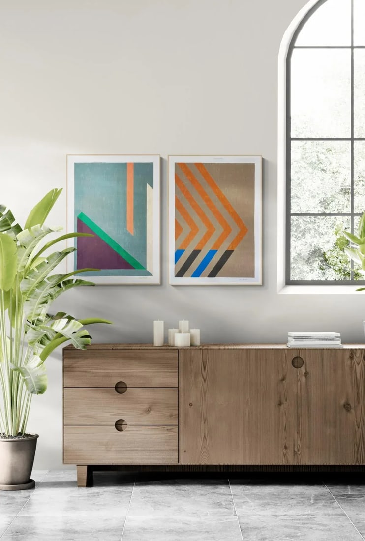 Geometric Color Pencil Design Drawing - 6